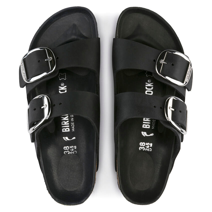 BIRKENSTOCK ARIZONA BIG BUCKLE NOIR HUILÉ