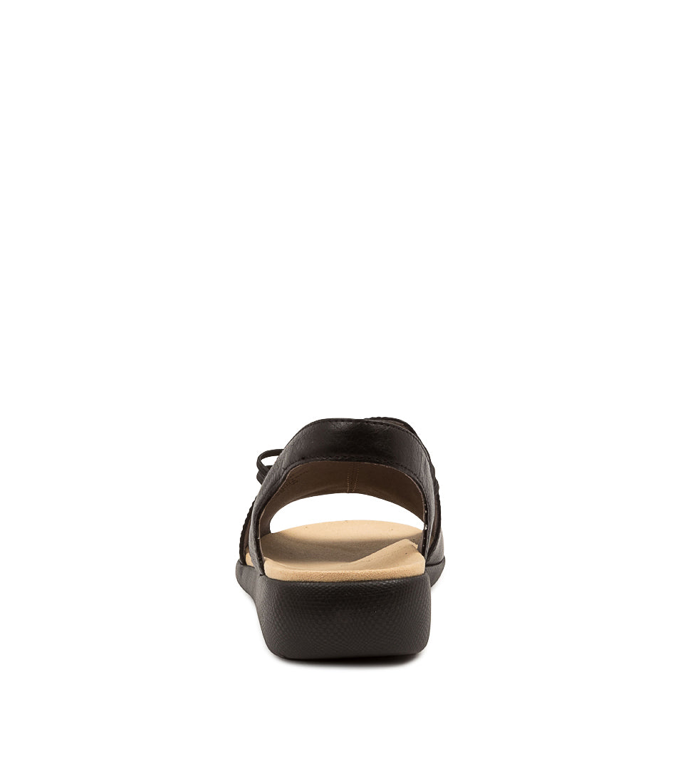 ZIERA UDHAYS NOIR CUIR NOIR ÉLASTIQUE