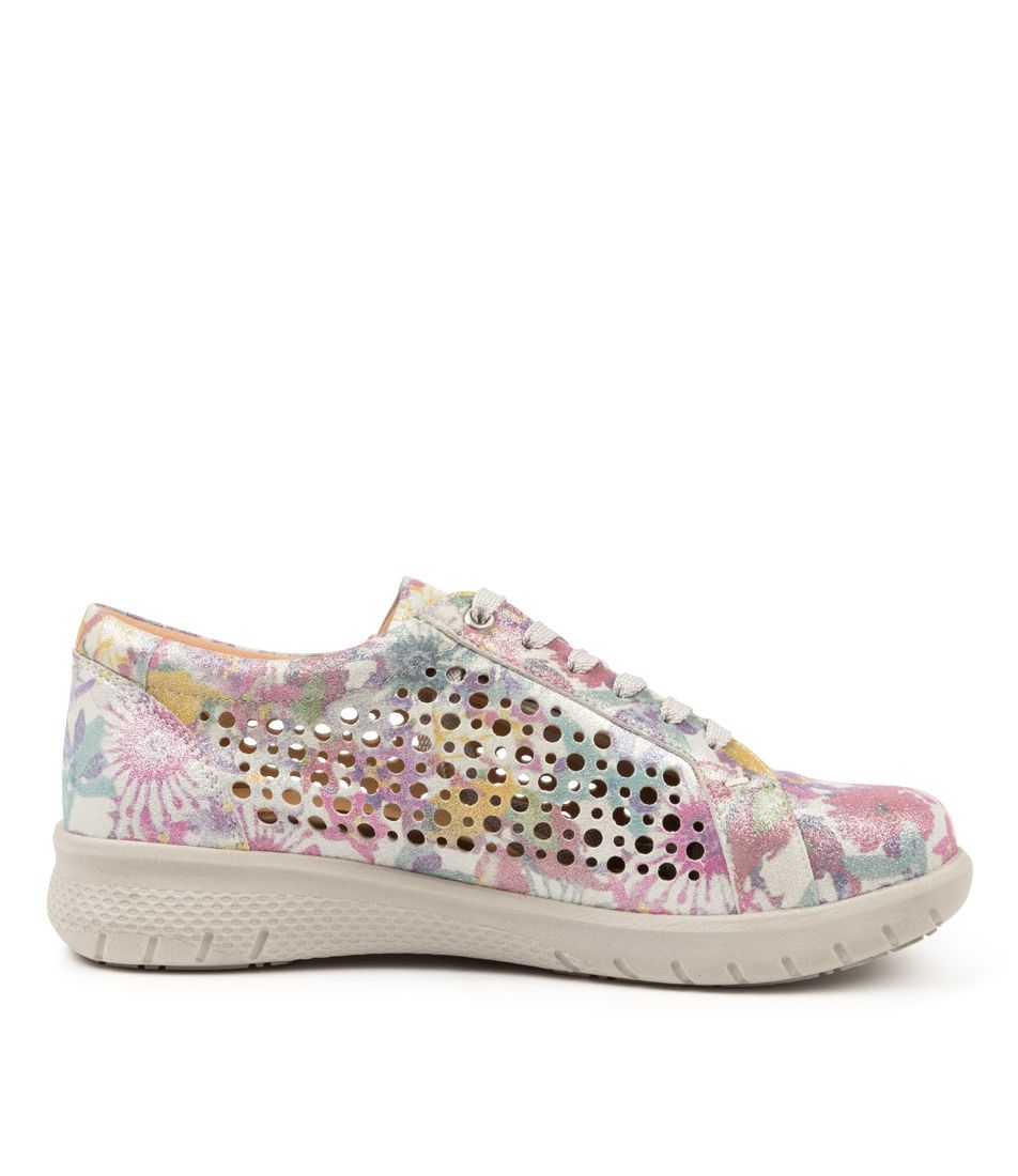Baskets Ziera Shovo Perf en cuir floral brumeux