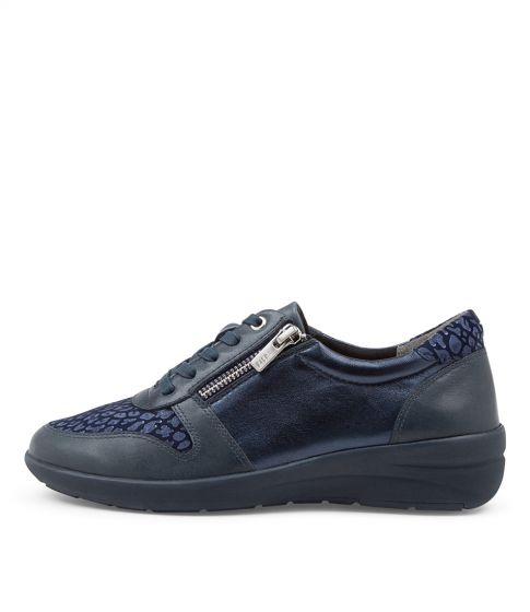 ZIERA NEWTON BLEU MARINE LÉOPARD MULTICOLORE