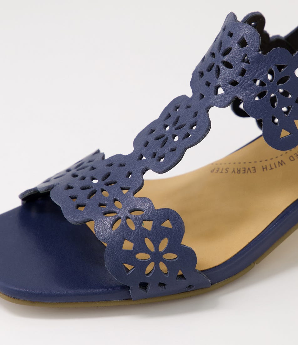 ZIERA COACHY CUIR BLEU MARINE
