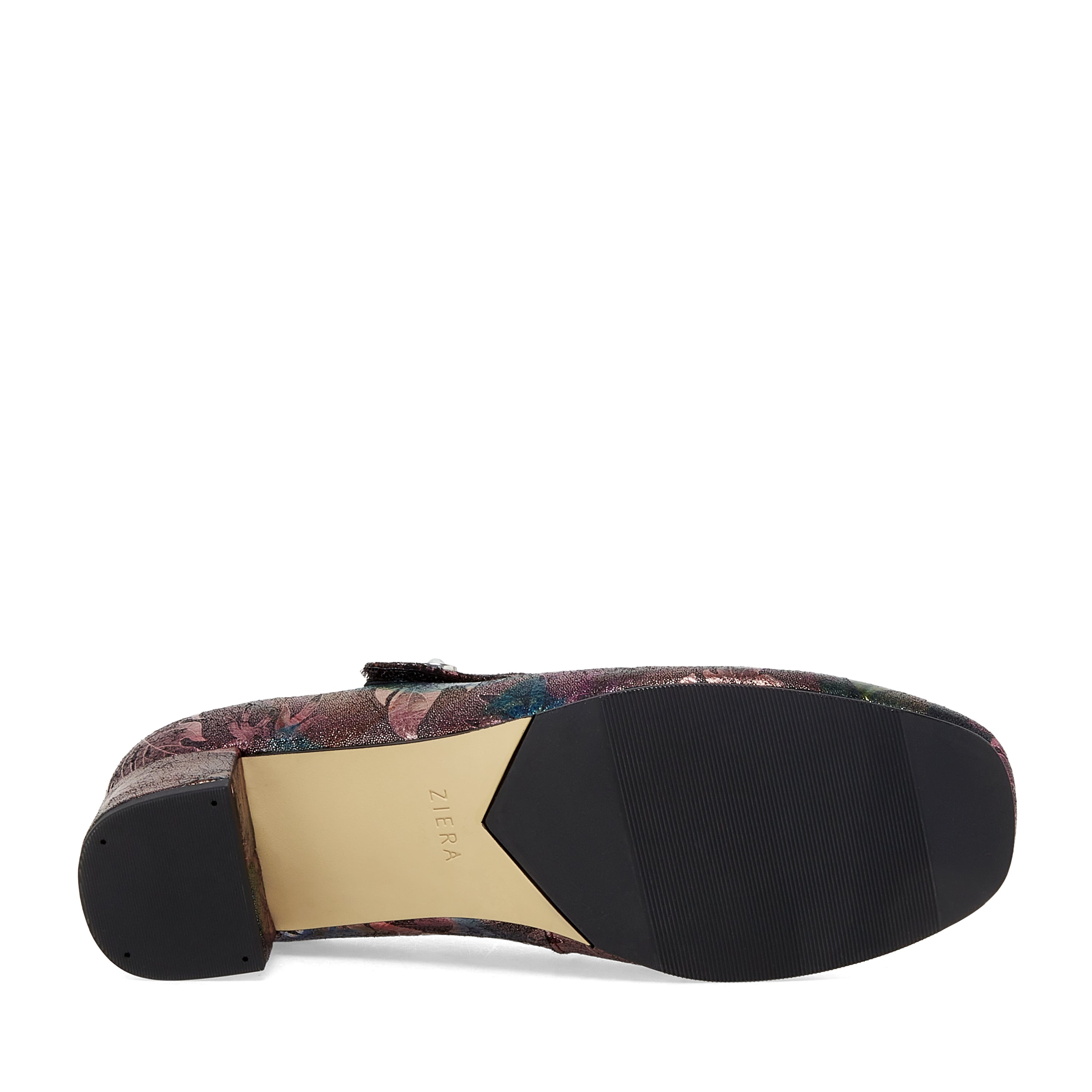 ZIERA KITTY CUIR FLORAL MÉTAL NOIR