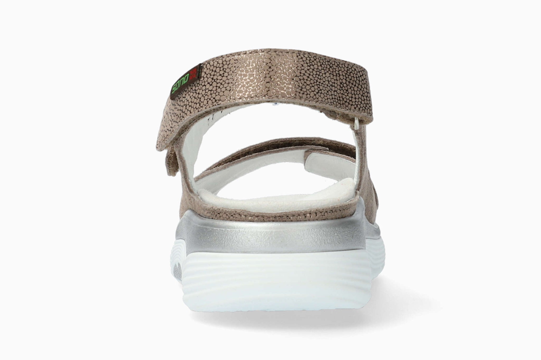 SANDALE MEPHISTO SANO NORINE CUIR TAUPE FONCÉ
