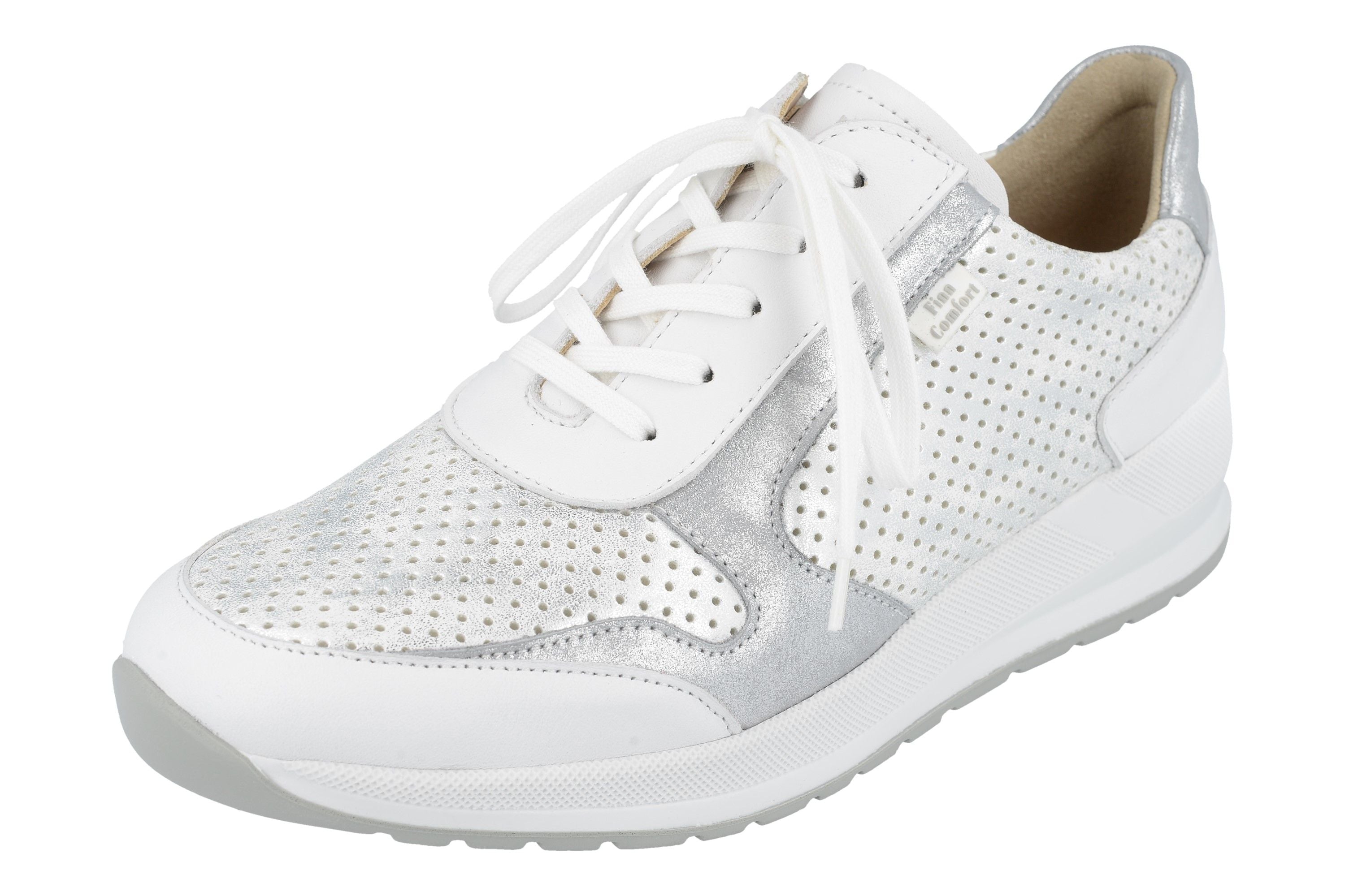 FINN COMFORT MORI FINNSTRETCH BLANC/BLANC/ARGENT
