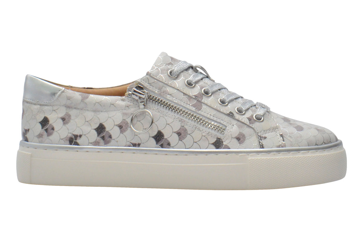 BASKETS ZIERA PAMELA À LACETS ET FERMETURE ÉCLAIR LATÉRALE BULLES MISTY