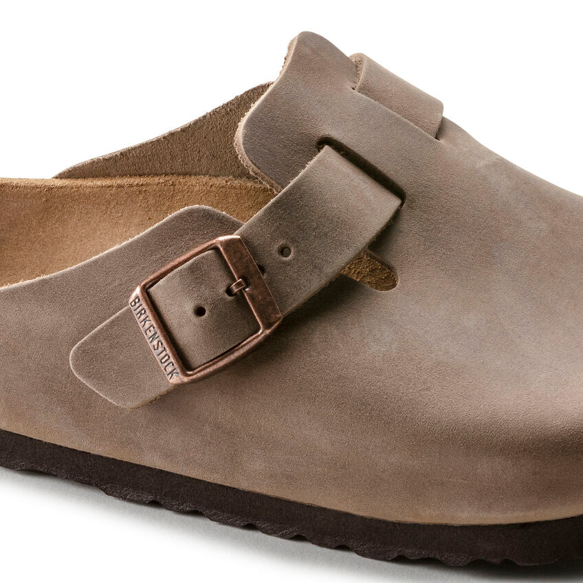 BIRKENSTOCK BOSTON CUIR HUILÉ MARRON TABAC