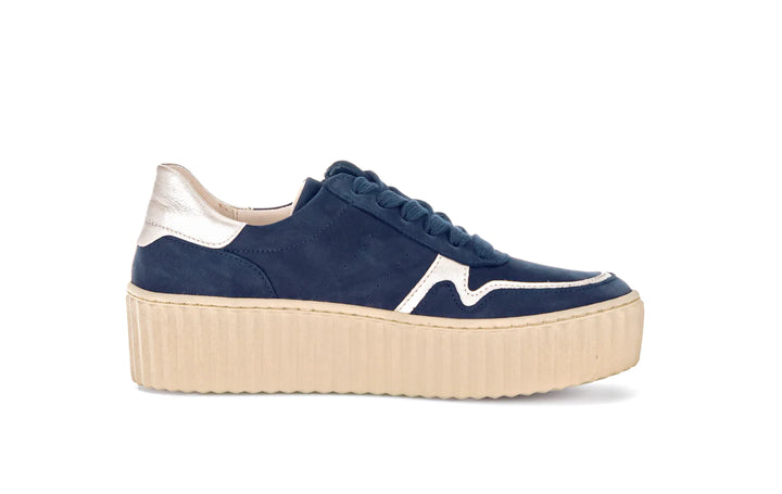 GABOR SNEAKER ZIP 33-202-16 BLUE SATIN