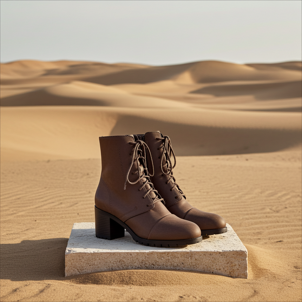 Ziera Kiki Lace Buckle Zipper Heel