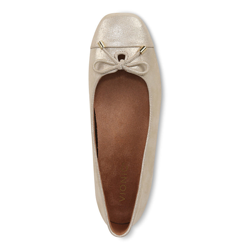 Ballerines VIONIC KLARA en cuir doré
