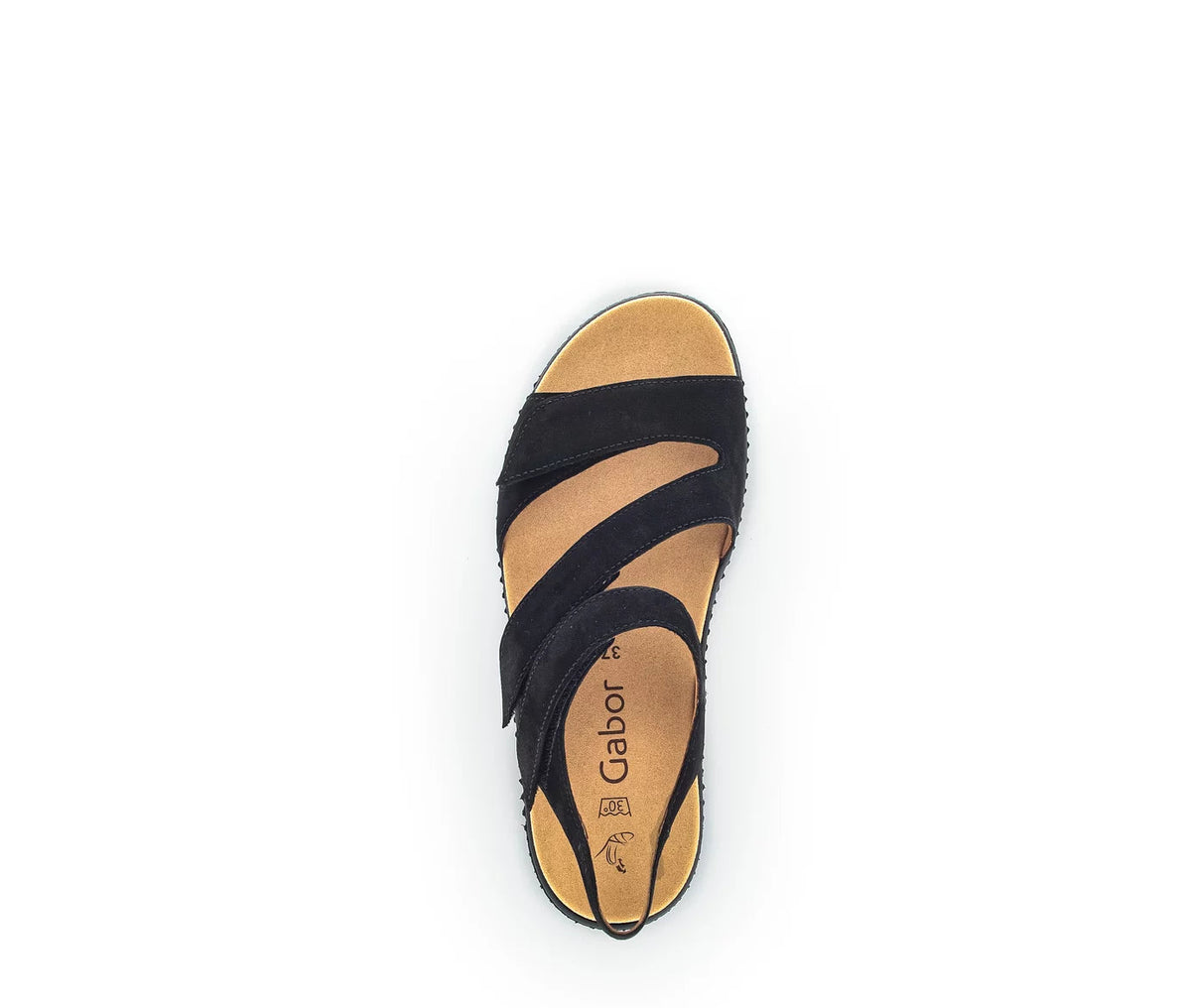 GABOR BACK STRAP 43-600-17 SOFT BLACK NUBUCK