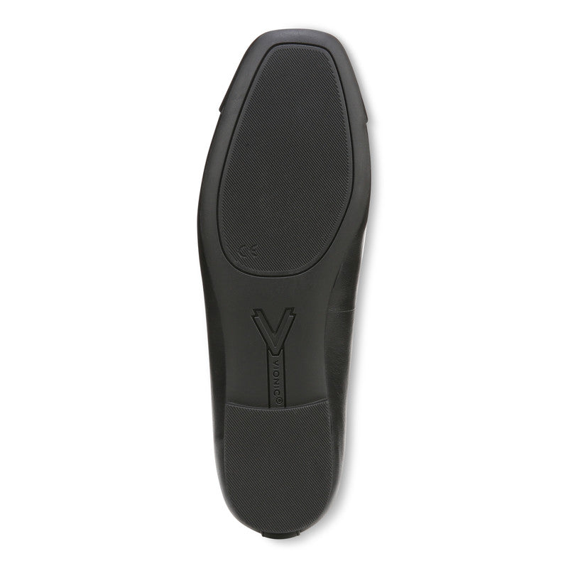 Ballerines plates VIONIC KLARA en cuir noir