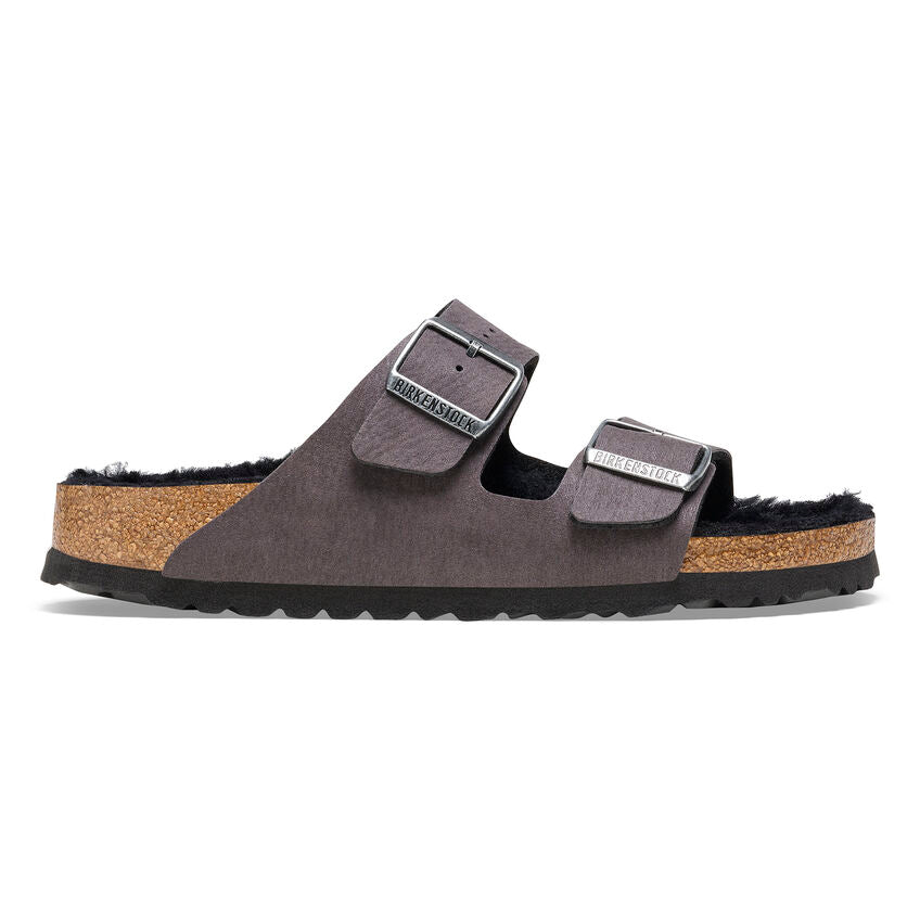 BIRKENSTOCK ARIZONA DUST NOIR MICROFIBRE/SHEARLING