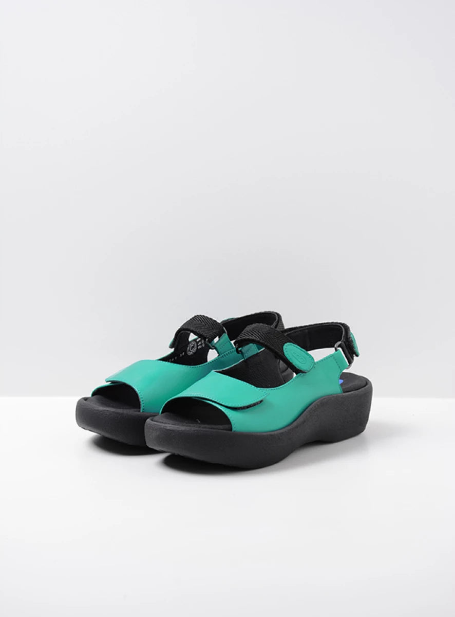 SANDALE WOLKY JEWEL CUIR VEGETAL TURQUOISE
