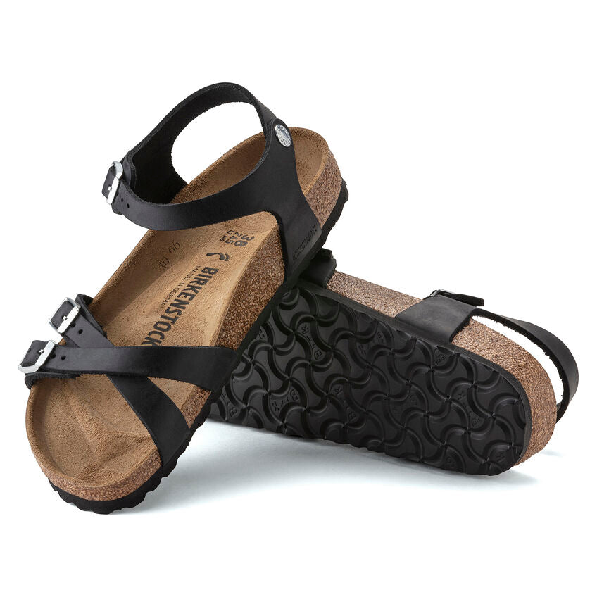 BIRKENSTOCK KUMBA CUIR HUILÉ NOIR