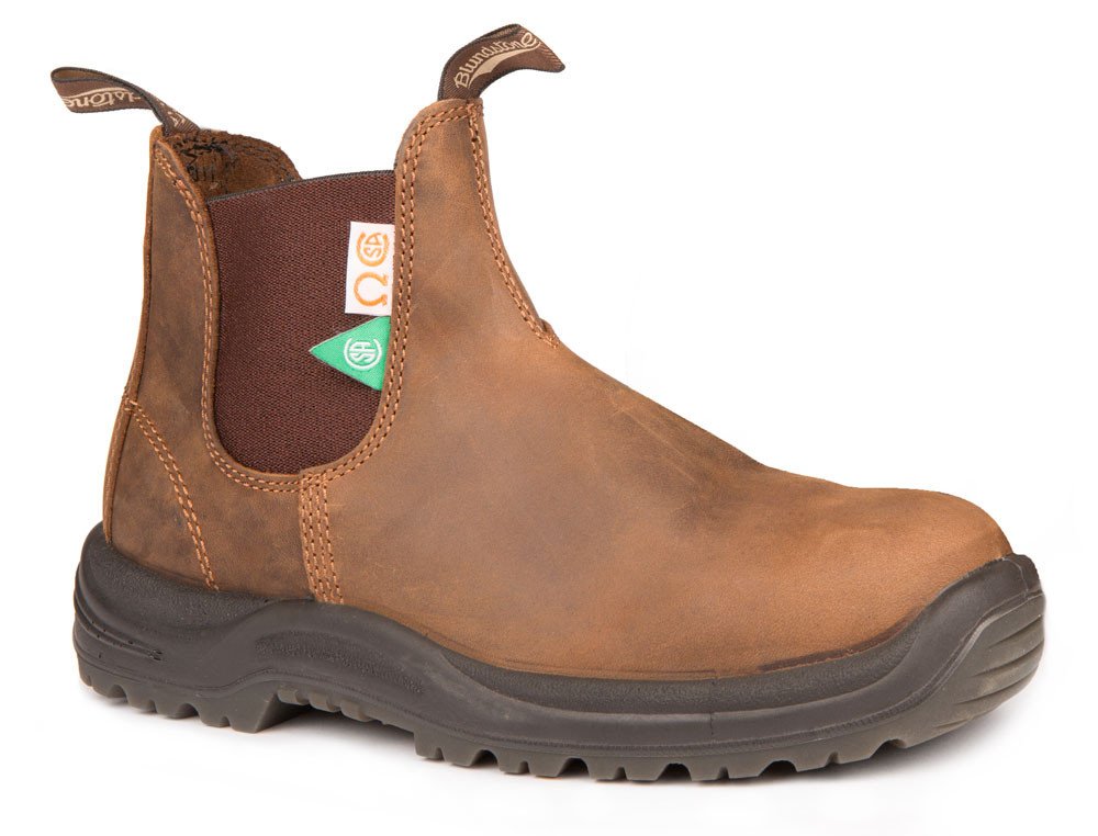 BLUNDSTONE 164 WORK & SAFETY CRAZY HORSE BROWN
