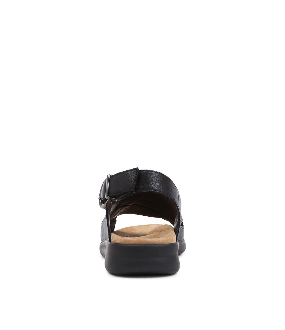 SANDALE ZIERA BARI CUIR NOIR