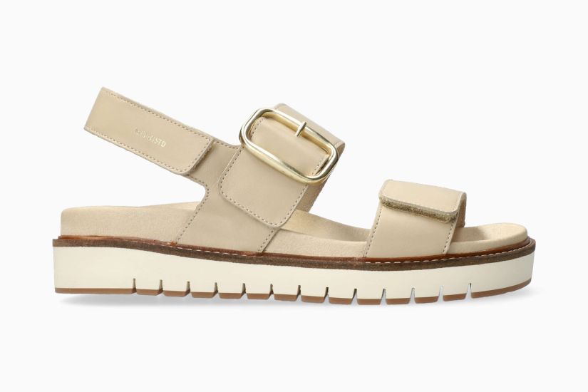 SANDALE MEPHISTO BELONA SOIE/CUIR BEIGE