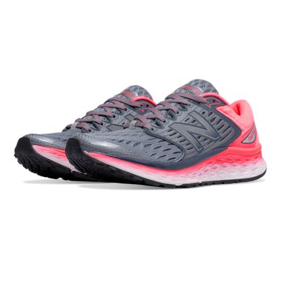 NEW BALANCE WOMENS W1080SP6 SILVER WITH PINK MIST