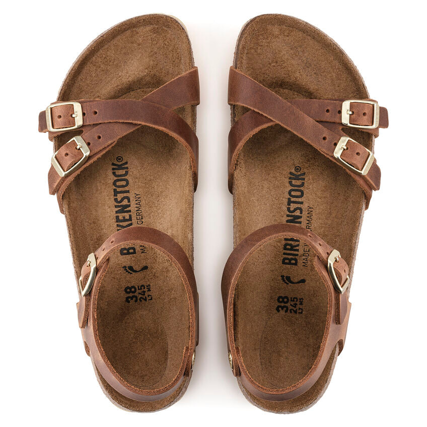 BIRKENSTOCK KUMBA CUIR HUILÉ COGNAC