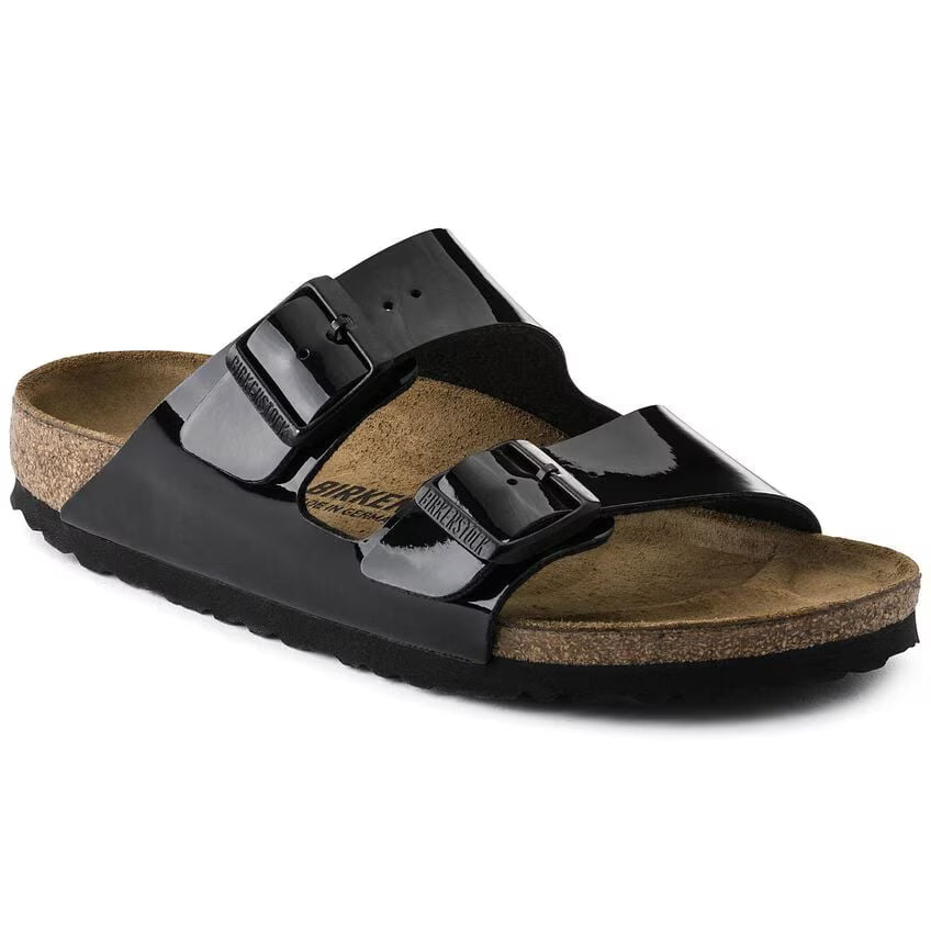 BIRKENSTOCK ARIZONA BIRKO FLOR BREVET NOIR