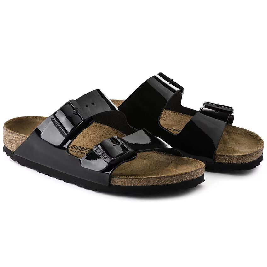 BIRKENSTOCK ARIZONA BIRKO FLOR BREVET NOIR