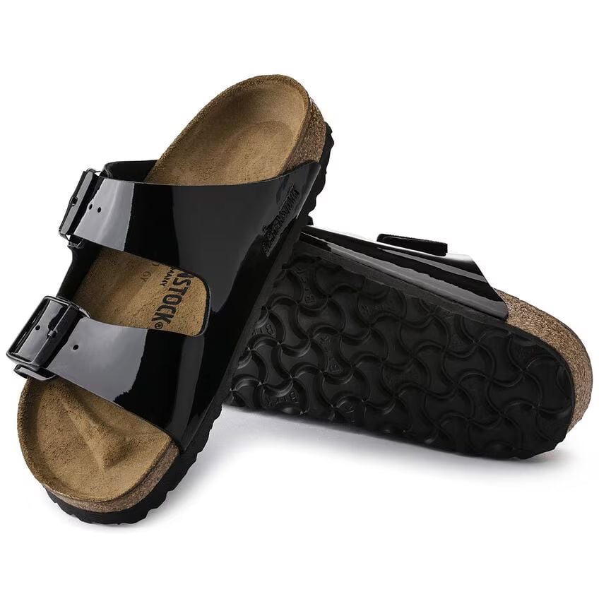 BIRKENSTOCK ARIZONA BIRKO FLOR BREVET NOIR