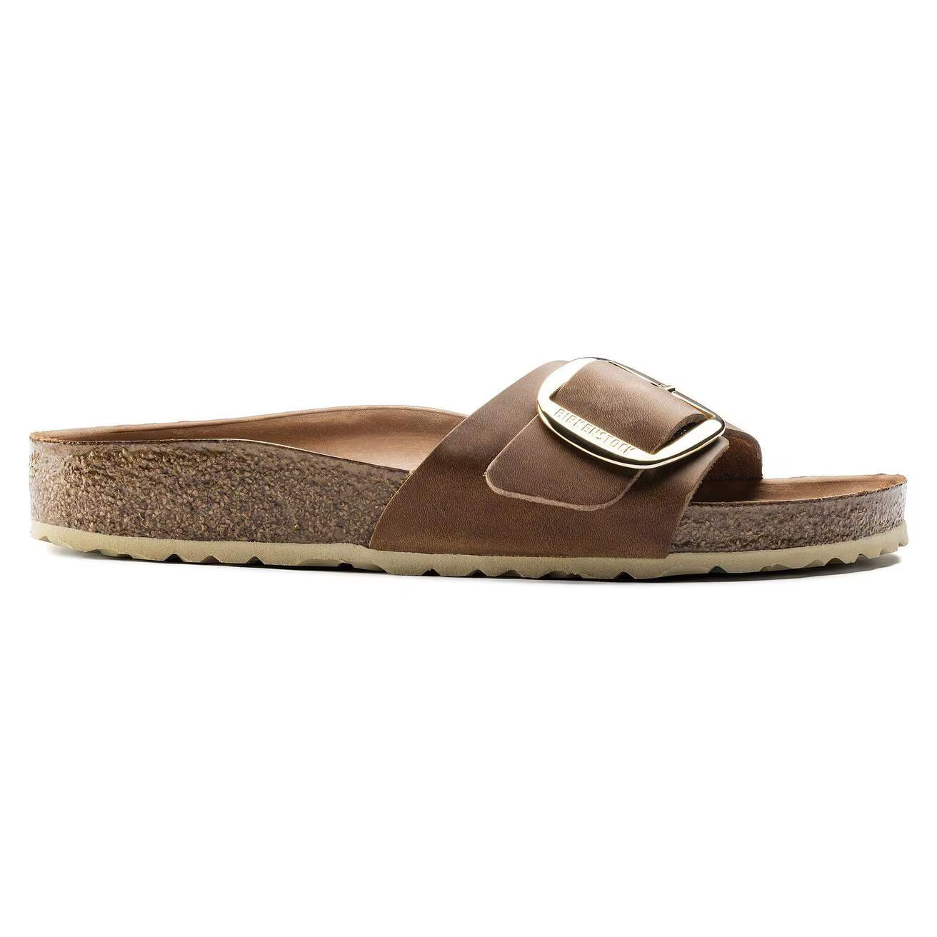 BIRKENSTOCK MADRID BIG BUCKLE CUIR HUILÉ COGNAC