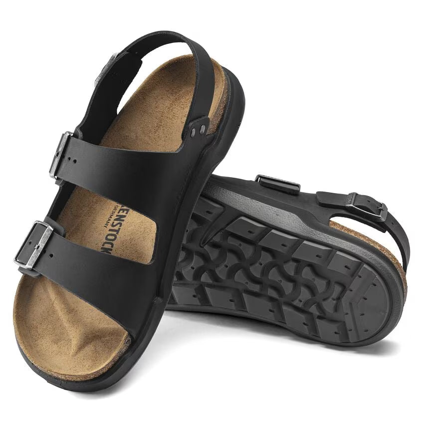 BIRKENSTOCK MILANO CT CUIR HUILÉ NOIR