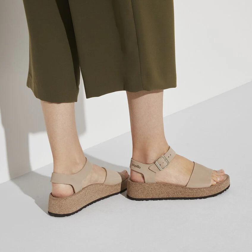 BIRKENSTOCK GLENDA SANDCASTLE CUIR NUBUCK