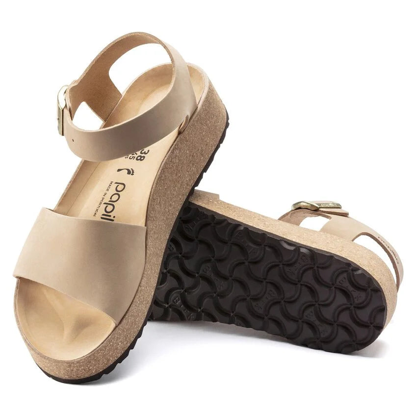 BIRKENSTOCK GLENDA SANDCASTLE CUIR NUBUCK