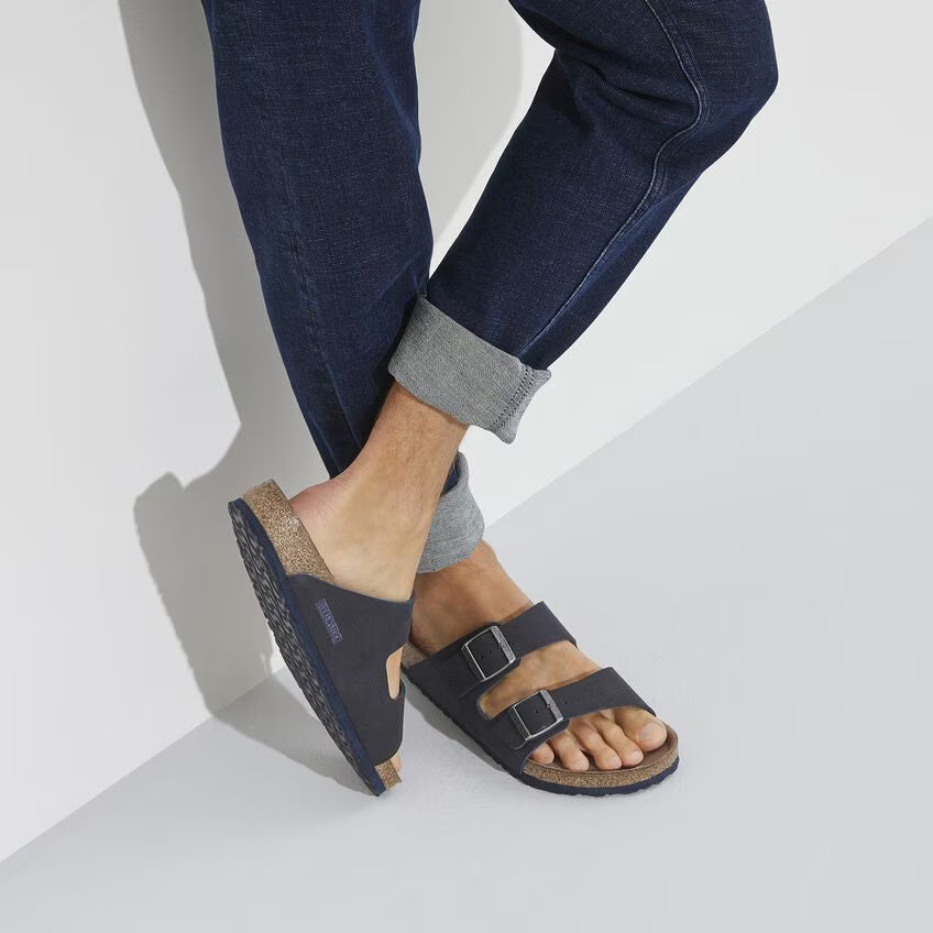 BIRKENSTOCK ARIZONA VEGAN DÉSERT DUST INDIGO MICROFIBRE