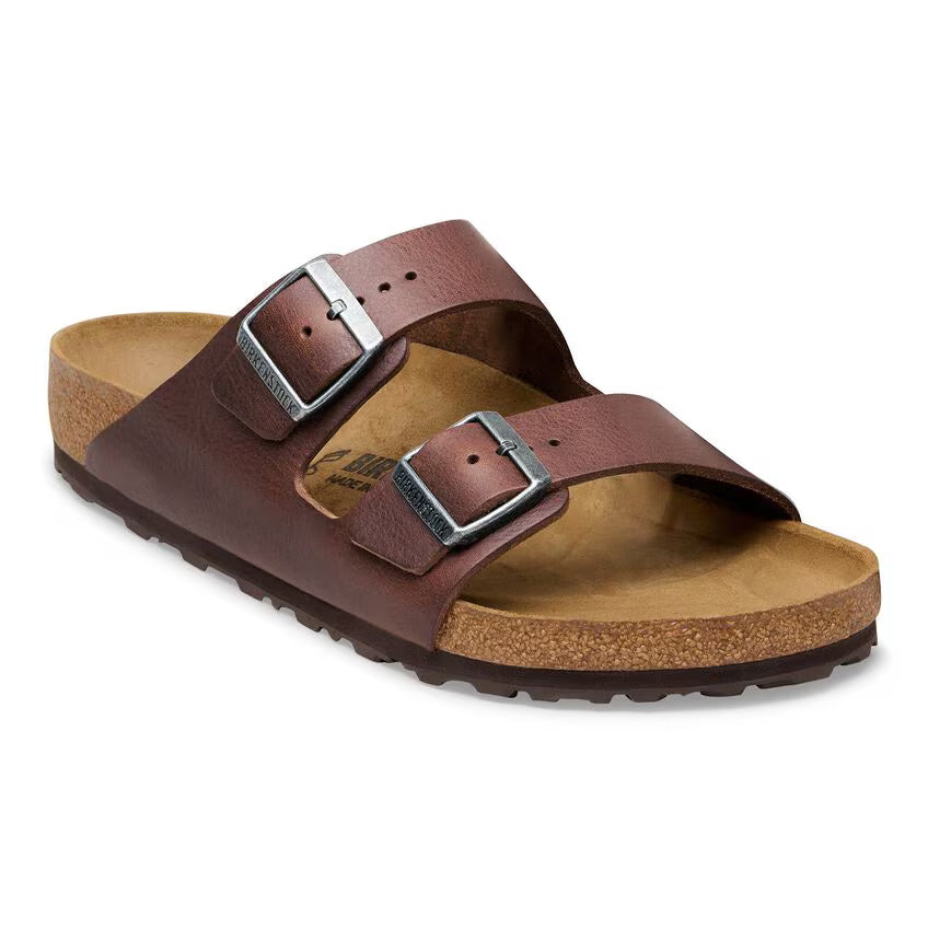 BIRKENSTOCK ARIZONA GRIP VINTAGE BOIS TORRÉFIÉ CUIR 
