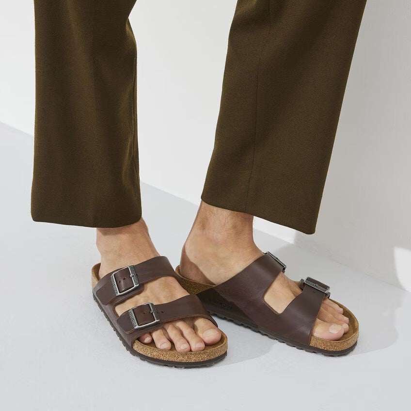 BIRKENSTOCK ARIZONA GRIP VINTAGE BOIS TORRÉFIÉ CUIR 