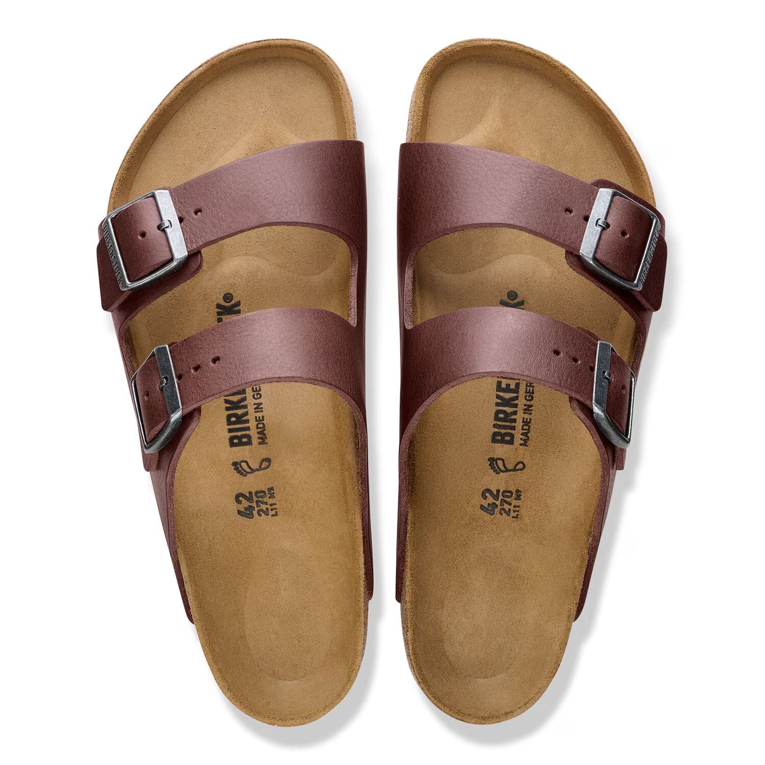 BIRKENSTOCK ARIZONA GRIP VINTAGE BOIS TORRÉFIÉ CUIR 