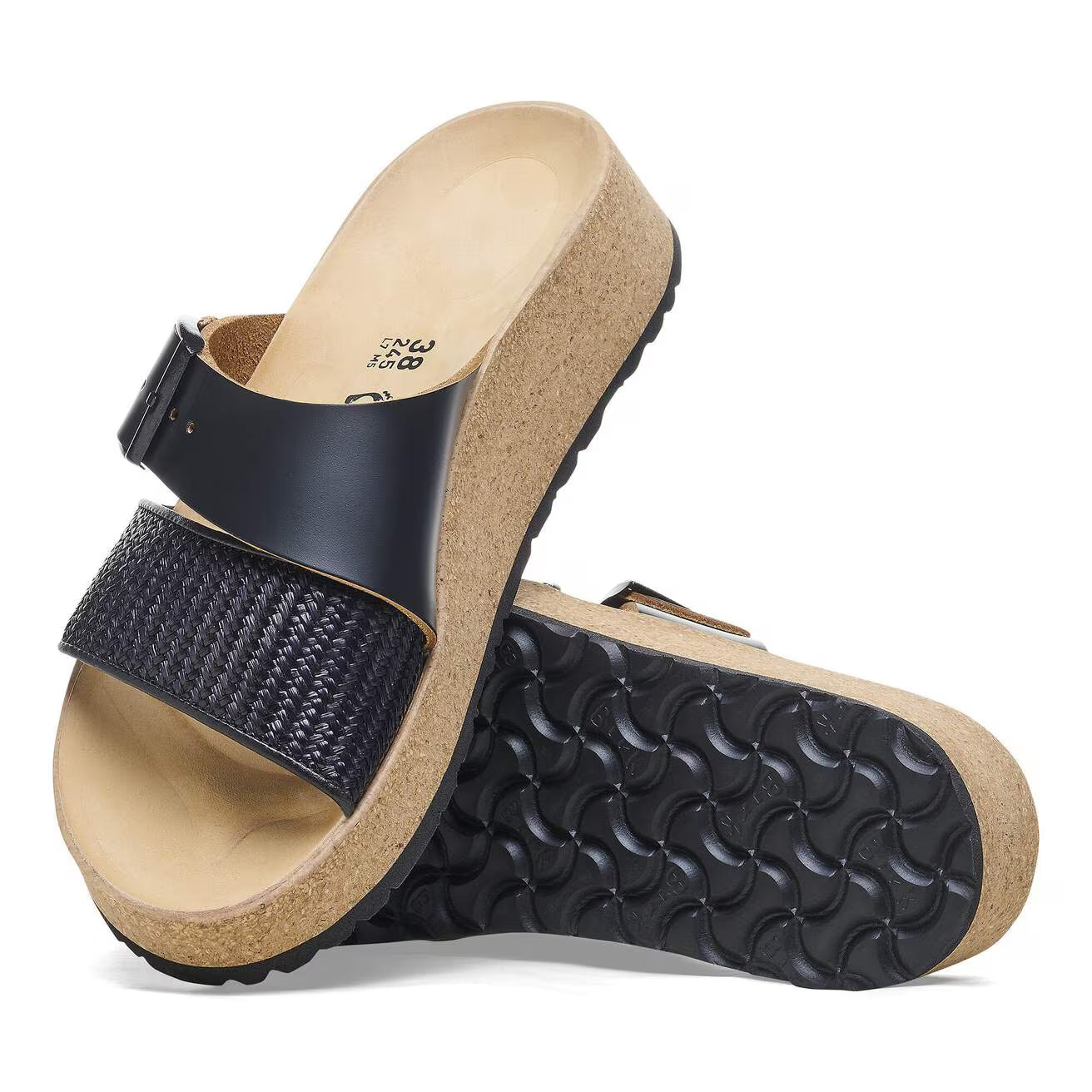 BIRKENSTOCK ALMINA NU RAPHIA NOIR