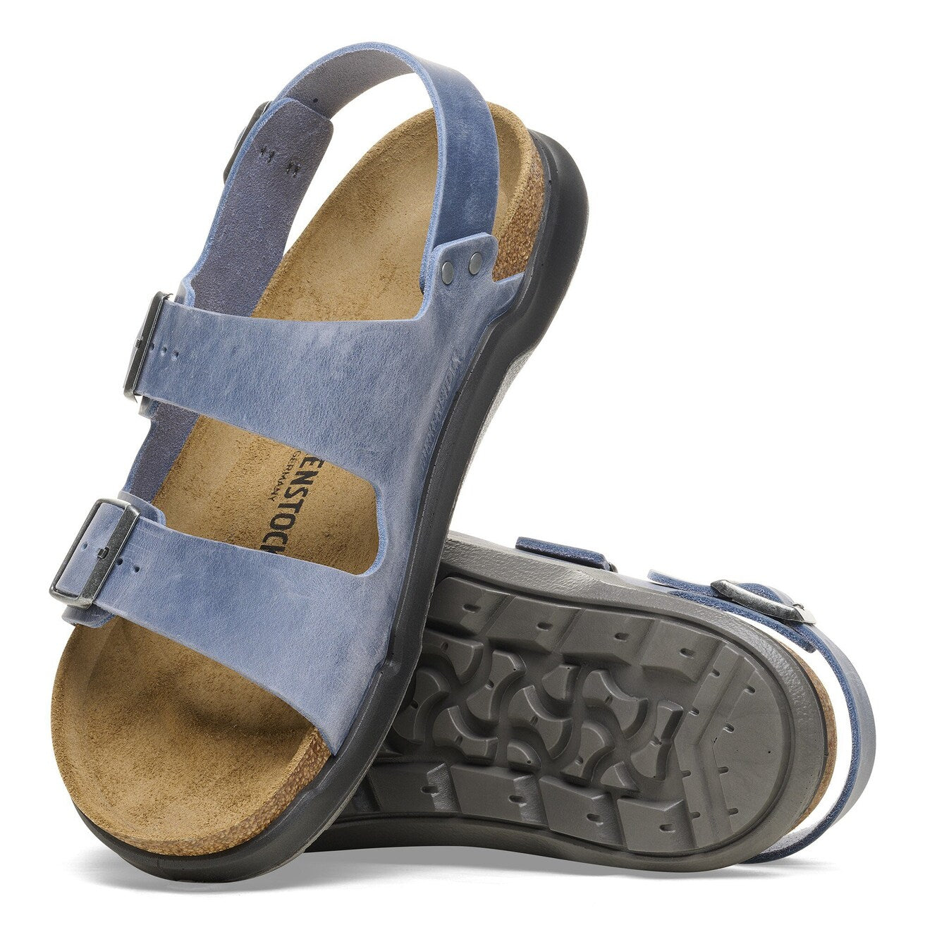 BIRKENSTOCK MILANO CROSSTOWN BACKSTRAP SANDAL ELEMENTAL BLUE