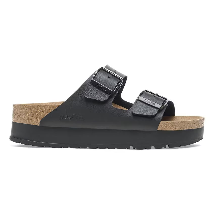 BIRKENSTOCK ARIZONA BF VEGAN FLEX PLATEFORME NOIRE 
