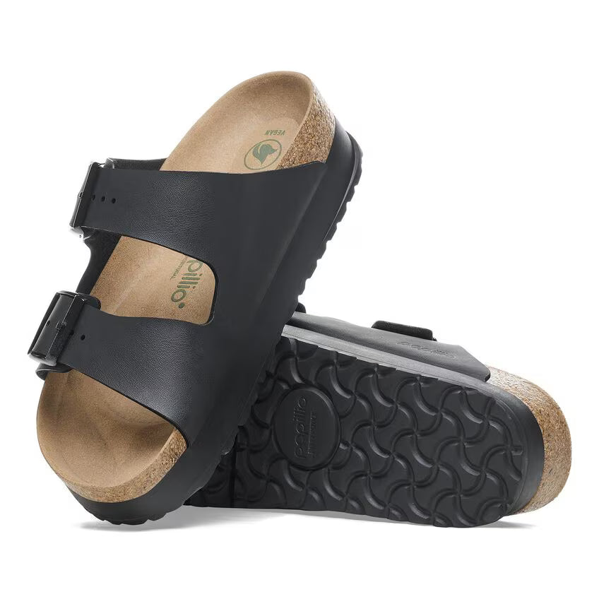 BIRKENSTOCK ARIZONA BF VEGAN FLEX PLATEFORME NOIRE 