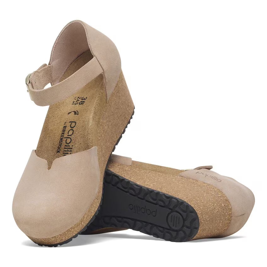 BIRKENSTOCK MARY ANNEAU BOUCLE CUIR DAIM SABLE CHAUD