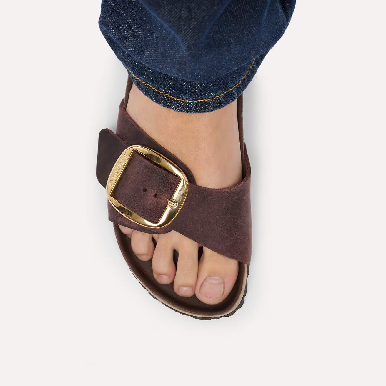 BIRKENSTOCK MADRID BIG BUCKLE CUIR HUILÉ COGNAC