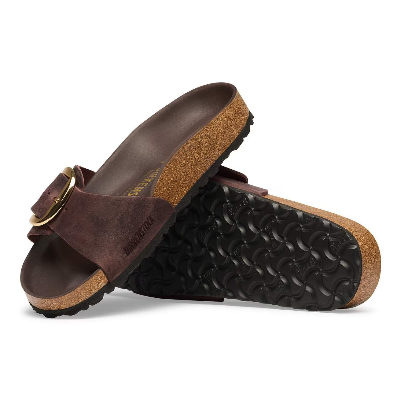 BIRKENSTOCK MADRID BIG BUCKLE CUIR HUILÉ COGNAC
