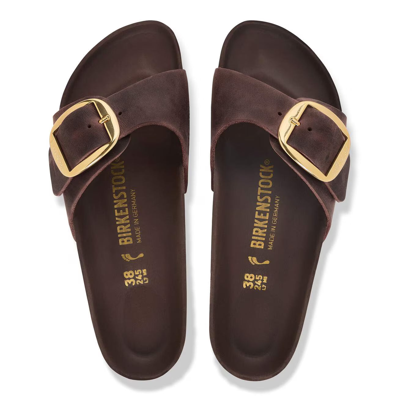 BIRKENSTOCK MADRID BIG BUCKLE CUIR HUILÉ COGNAC