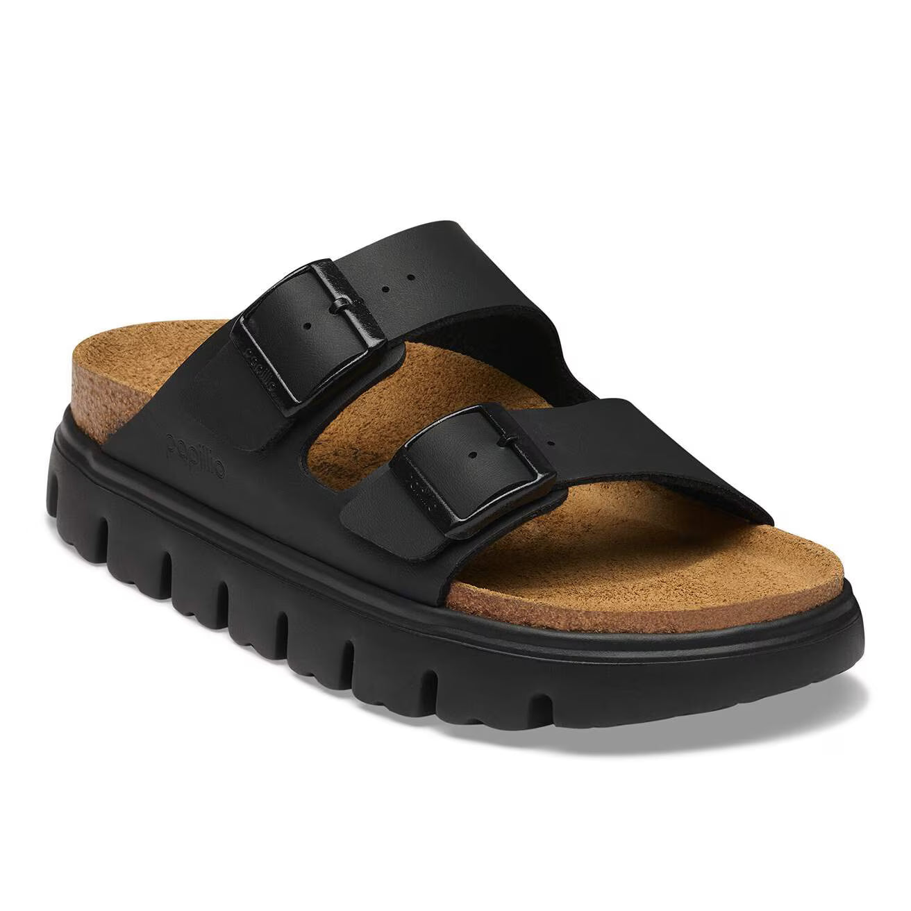 BIRKENSTOCK ARIZONA CHUNKY BIRKO-FLOR NOIR/NOIR