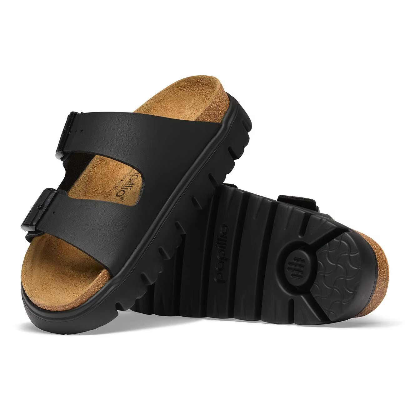 BIRKENSTOCK ARIZONA CHUNKY BIRKO-FLOR NOIR/NOIR