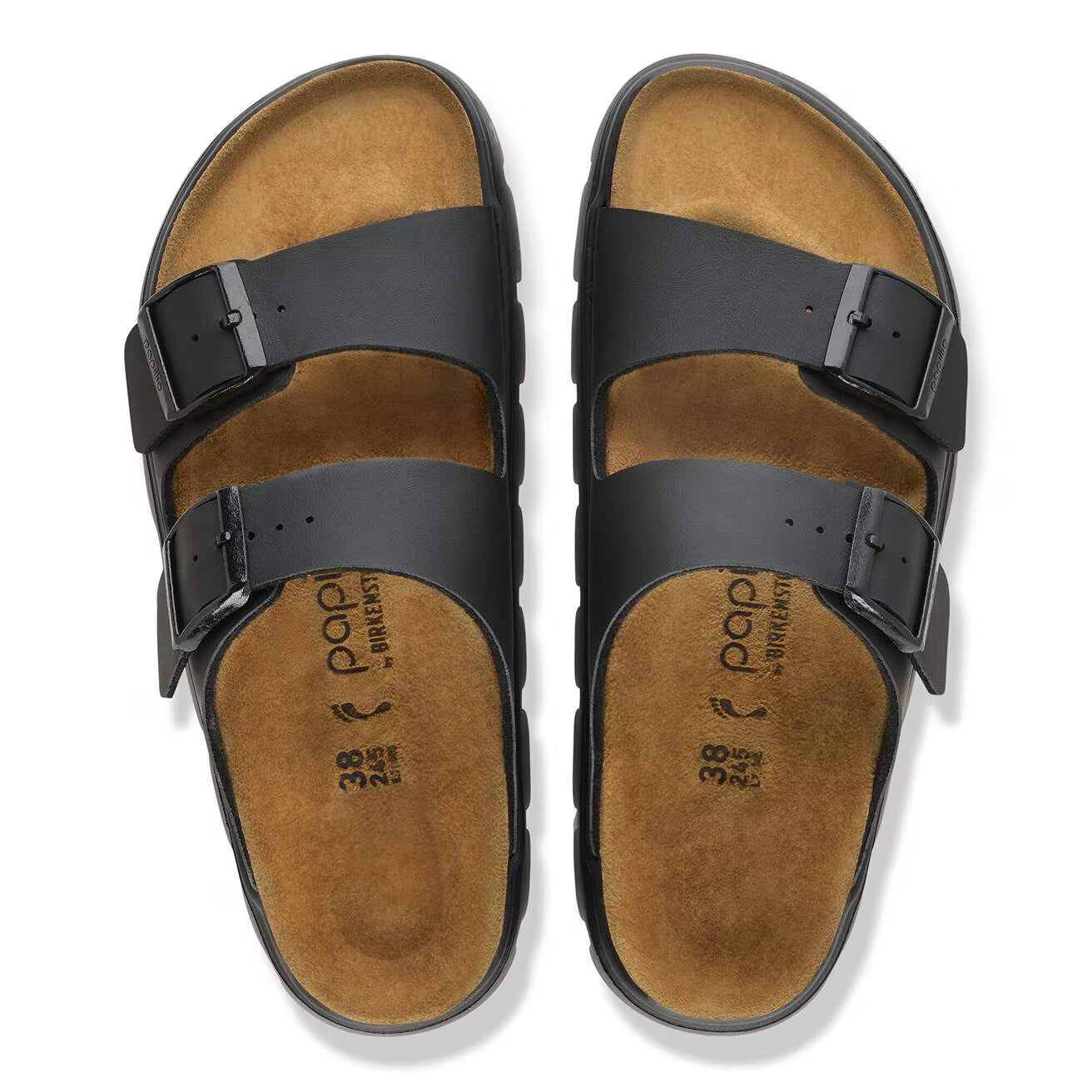 BIRKENSTOCK ARIZONA CHUNKY BIRKO-FLOR NOIR/NOIR