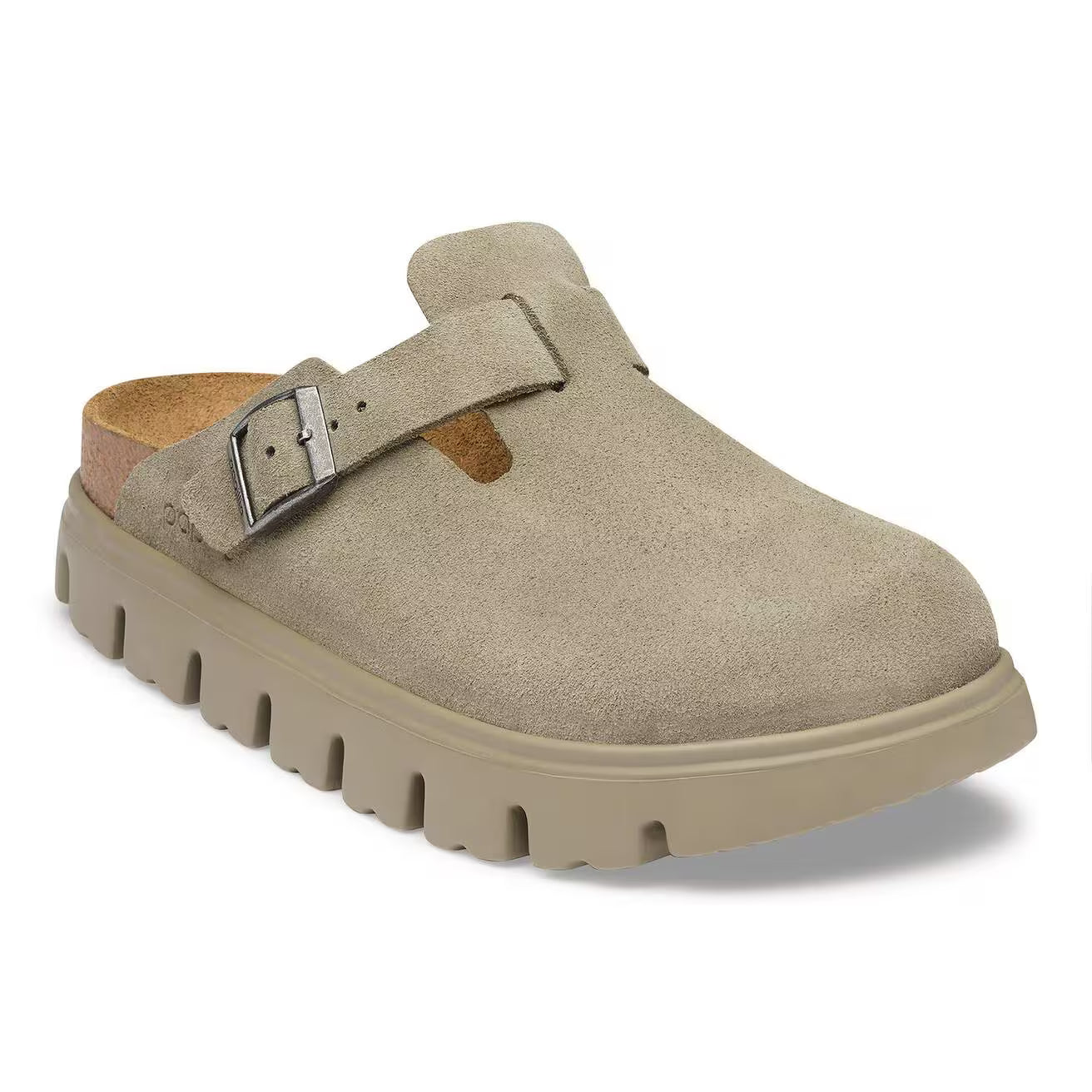 BIRKENSTOCK BOSTON CHUNKY CUIR DAIM NOIR