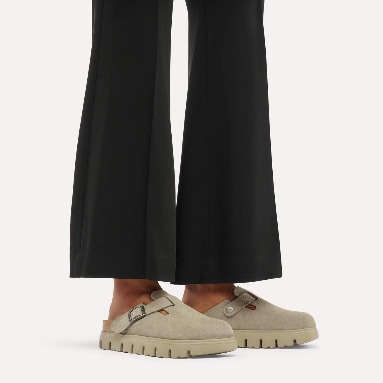 BIRKENSTOCK BOSTON CHUNKY CUIR DAIM NOIR