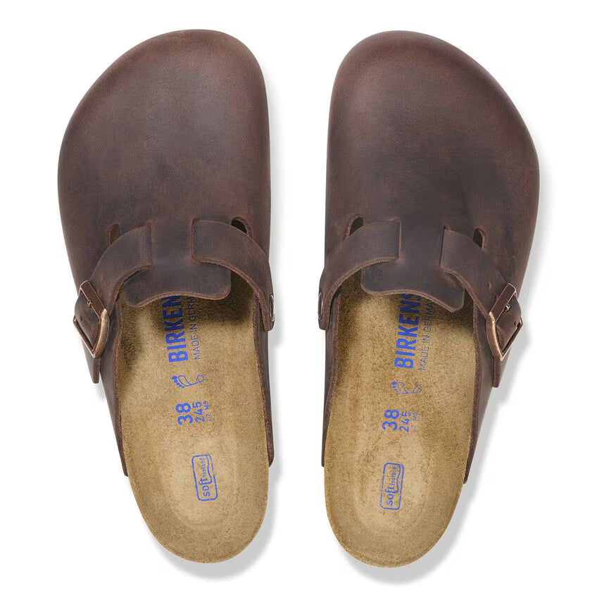 BIRKENSTOCK BOSTON CUIR HUILÉ HABANA SOUPLE