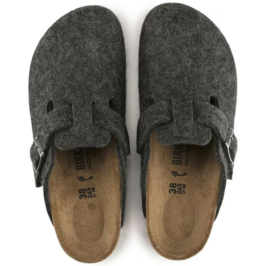 BIRKENSTOCK BOSTON FEUTRE DE LAINE ANTHRACITE 