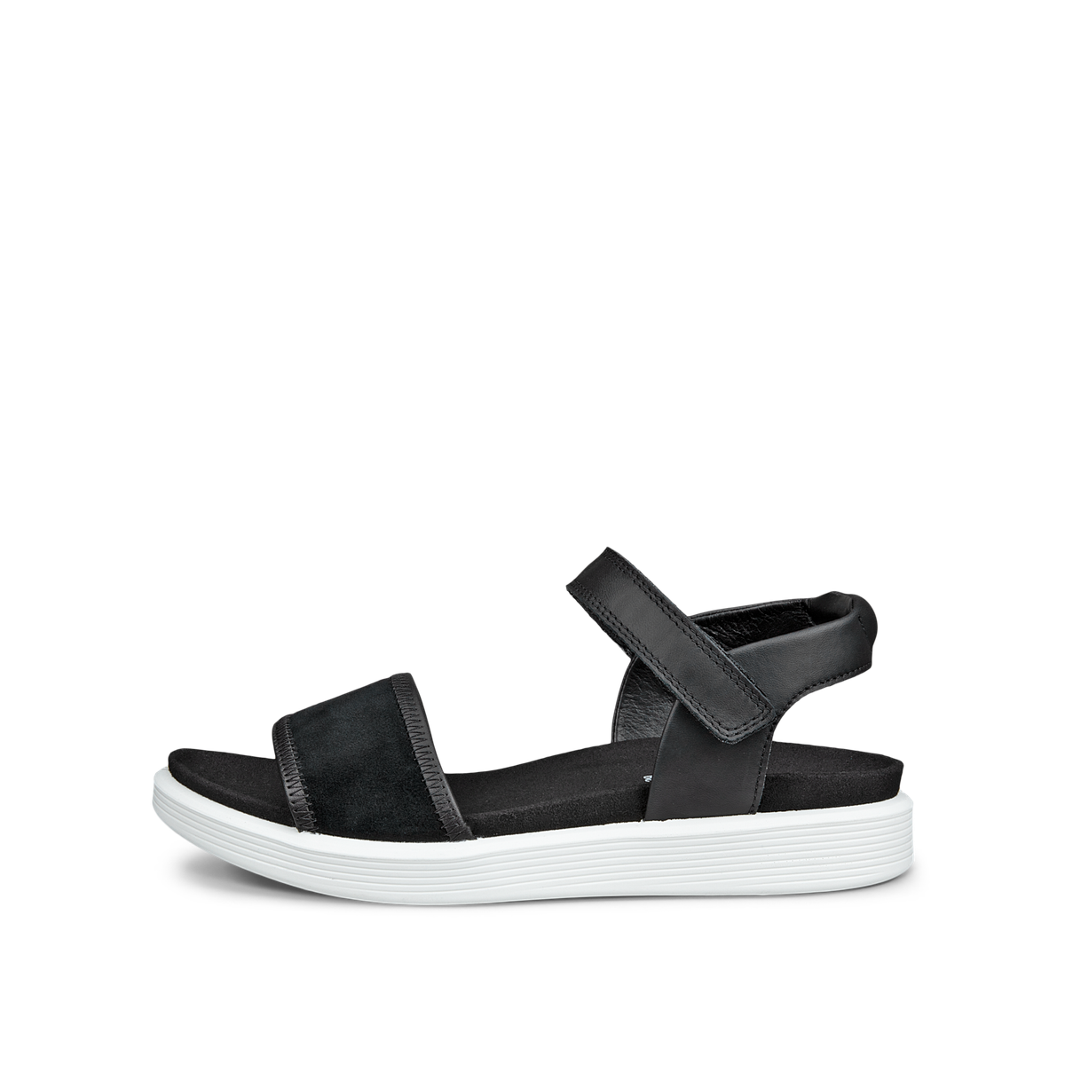 ECCO SOFT SANDAL W  2-STRAP BLACK